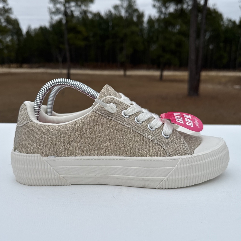 Jellypop Energy Sneakers Shoes Women's 7.5M Tan Sparkle‎ Shimmer Low Top Chuck